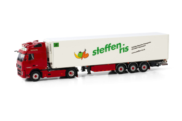 WSI Models 02-3048 STEFFEN RIS - REGEZ VOLVO FH2 GLOBETROTTER XL REEFER TRAILER - 3 AXLE