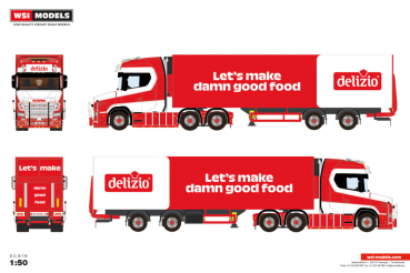 WSI Models 01-5174 STOFFELTRANS DELIZIO VLASTUIN S TORPEDO HIGHLINE FACELIFT 6X2 TAG AXLE BOX TRAILER - 2 AXLE