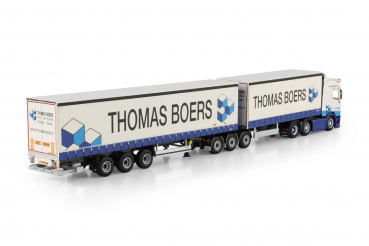 WSI Models 01-5057 THOMAS BOERS SCANIA R NORMAL CR20N 6X2 TWIN STEER RIGED TRUCK DRAWBAR ROAD TRAIN - 6 AXLE