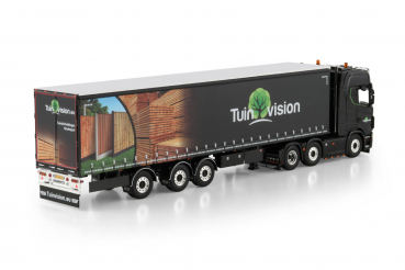 WSI Models 01-4819 Tuinvision Group BV SCANIA S HIGHLINE CS20H 6X2 TWIN STEER TRIDEC CURTAINSIDE TRAILER - 3 AXLE