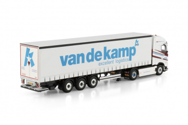 Preview: WSI Models 01-5108 VAN DE KAMP VOLVO FH AERO GLOBETROTTER XL 4X2 CURTAINSIDE TRAILER - 3 AXLE