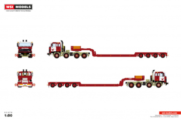 WSI Models 01-5282 VAN WEZEL FTF FD SERIE 8X4 EURO LOW LOADER - 4 AXLE