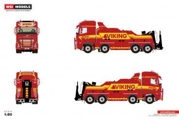 WSI Models 01-5019 VIKING SVERIGE VOLVO FH5 GLOBETROTTER FALKOM 8X4