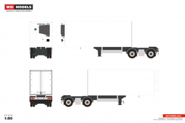WSI Models 03-2056 WHITE LINE 2 AXLE LZV DOLLY