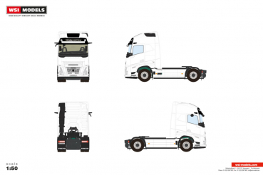 WSI Models 03-2057 White Line VOLVO FH AERO GLOBETROTTER XL 4X2