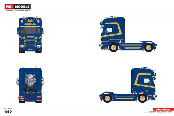 WSI Models 01-5352 ARGMAN SCANIA STREAMLINE TOPLINE 4X2