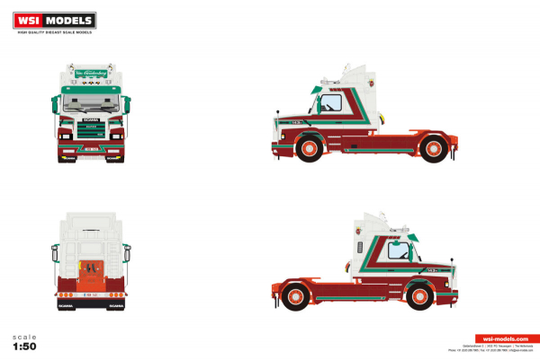 WSI Models 01-5392 CAUDENBERG SCANIA 3 SERIES TORPEDO STREAMLINE 4X2