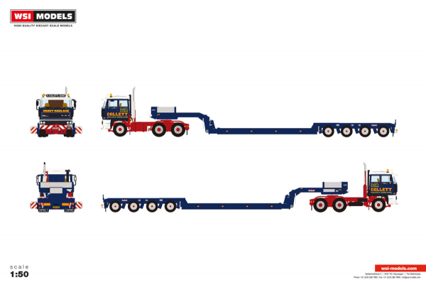 WSI Models 01-5310 COLLETT DAF 3600 6X4 LOW LOADER - 4 AXLE