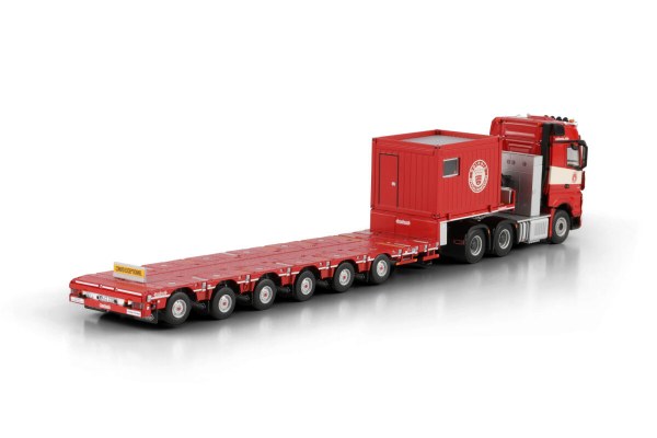 WSI Models 01-5018 COLONIA MERCEDES-BENZ AROCS MP4 BIG SPACE 6X4 MANOOVR - 6 AXLE + 10FT CONTAINER