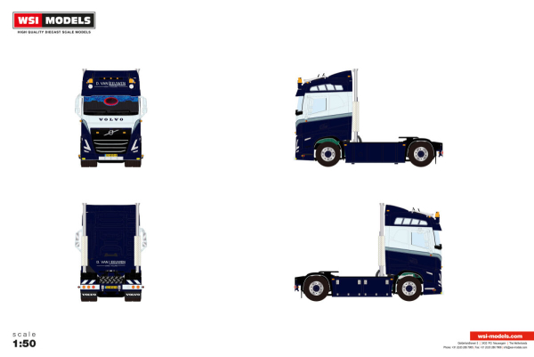 WSI Models 01-5356 D. VAN LEEUWEN VOLVO FH5 GLOBETROTTER 4X2