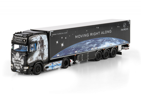 WSI Models 01-5048 FAIREXX SCANIA S HIGHLINE CS20H 4X2 BOX TRAILER - 3 AXLE