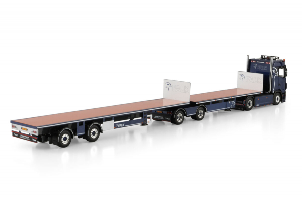 WSI Models 01-5077 Falk SCANIA S NORMAL CS20N 4X2 FLATBED ROADTRAIN - 4 AXLE