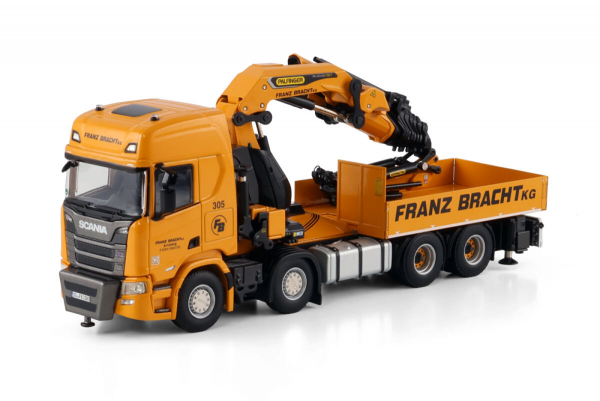 WSI Models 01-4672 Franz Bracht KG SCANIA R HIGHLINE CR20H 8X4 WITH PALFINGER PK 165.002 TEC 7 + JIB