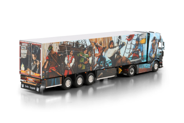 WSI Models 01-4840 HEIDE LOGISTIK DAF XG+ 4X2 REEFER TRAILER - 3 AXLE