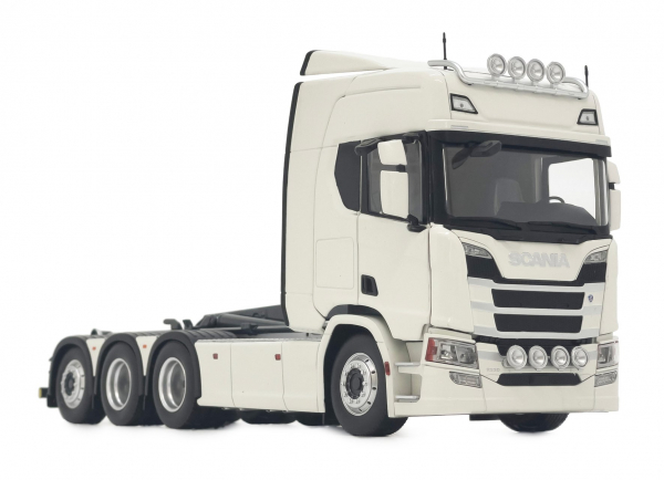 MarGe Models 2307-01 Scania R500-Serie mit Hakenlift weiß