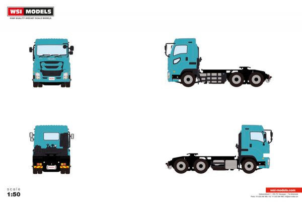WSI Models 01-5590 ISUZU GIGA FULL-CAB MIDROOF LIGHT GREEN