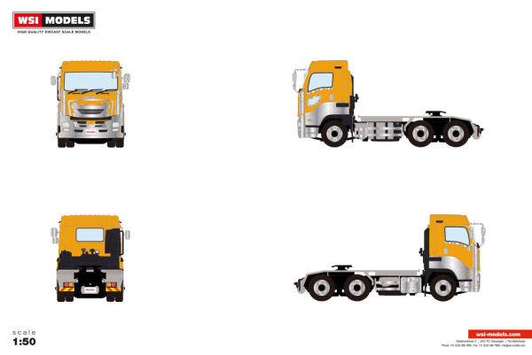 WSI Models 01-5588 ISUZU GIGA FULL-CAB MIDROOF YELLOW
