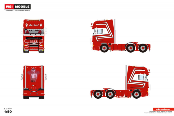 WSI Models 01-5169 JENS NAUJOK DAF XF 105 SUPER SPACE CAB 6X2 TAG AXLE