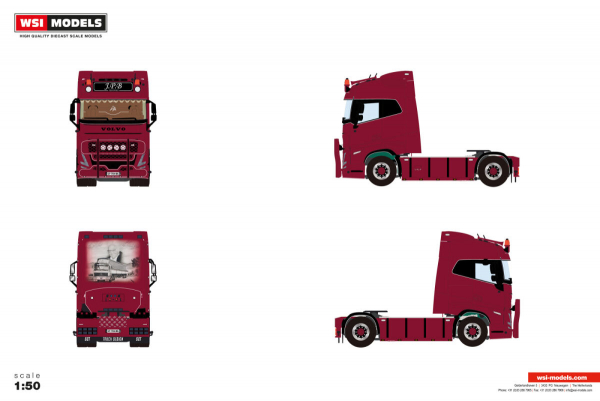 WSI Models 01-5188 JPB Transports VOLVO FH5 GLOBETROTTER 4X2