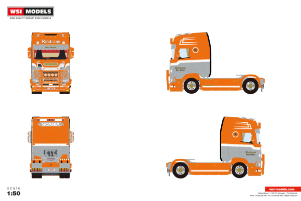 WSI Models 01-5557 KOBTRANS SCANIA S HIGHLINE CS20H 4X2