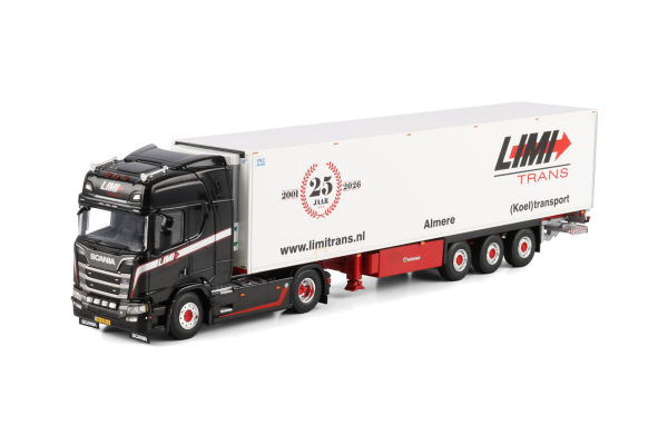 WSI Models 01-5065 LIMI TRANS SCANIA R HIGHLINE CR20H 4X2 REEFER TRAILER - 3 AXLE