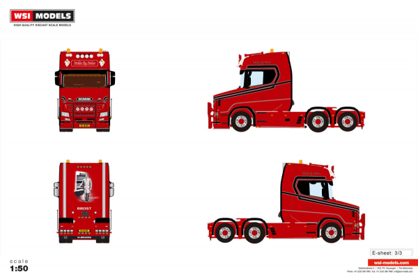 WSI Models 01-5229 NICKLAS RY NIELSEN VLASTUIN S TORPEDO HIGHLINE FACELIFT 6X2 TAG AXLE