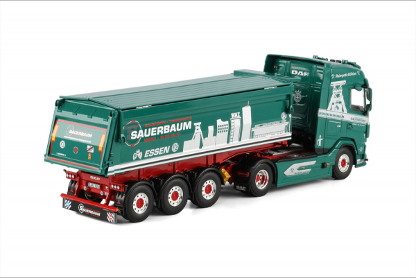 WSI Models 01-5060 SAUERBAUM DAF XG 4X2 NON STEERING TIPPER TRAILER - 3 AXLE - RUHRPOTT EDITION