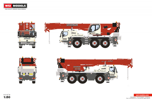 WSI Models 51-2198 STEVENSON CRANE HIRE LIEBHERR LTM 1050-3.1