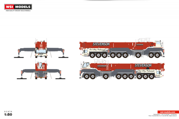 WSI Models 51-2201 STEVENSON CRANE LIEBHERR LTM 1750-9.1