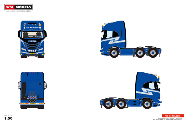 WSI Models 01-5348 V.O.F. VAN DER WIELEN IVECO S-WAY AS HIGH MY2024 6X2 TWIN STEER