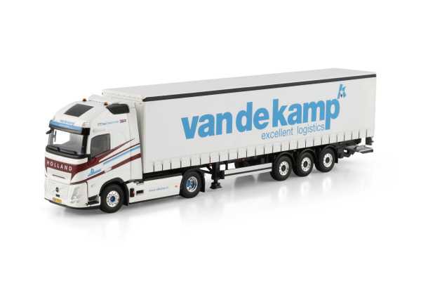 WSI Models 01-5108 VAN DE KAMP VOLVO FH AERO GLOBETROTTER XL 4X2 CURTAINSIDE TRAILER - 3 AXLE