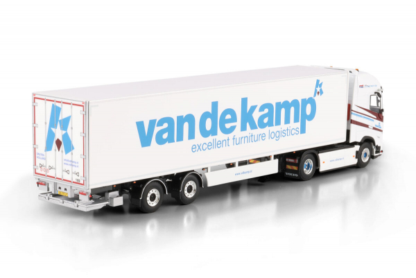 WSI Models 01-5107 VAN DE KAMP VOLVO FH AERO GLOBETROTTER XL 4X2 TRIDEC BOX TRAILER - 2 AXLE