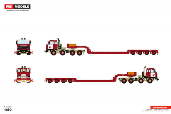 WSI Models 01-5282 VAN WEZEL FTF FD SERIE 8X4 EURO LOW LOADER - 4 AXLE