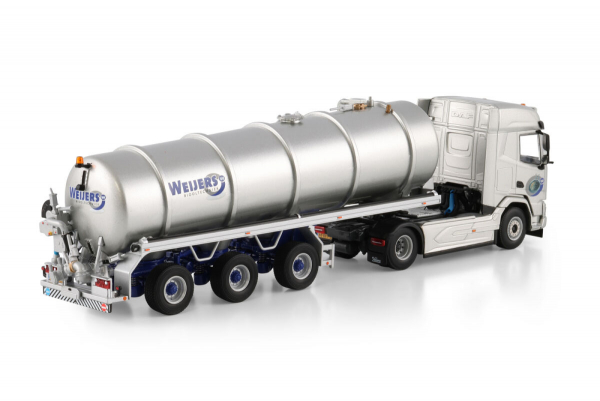 WSI Models 01-5073 WEIJERS RIOOLTECHNIEK DAF XF SH WITH SKY LIGHTS 4X2 VACUUM TANK TRAILER - 3 AXLE