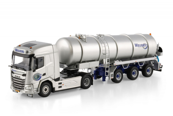 WSI Models 01-5073 WEIJERS RIOOLTECHNIEK DAF XF SH WITH SKY LIGHTS 4X2 VACUUM TANK TRAILER - 3 AXLE