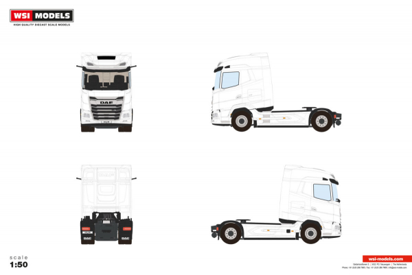 WSI Models 03-2065 WHITE LINE DAF XG MY25 4X2